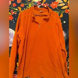 Men's 2X Columbia Brand Burnt Orange Quarter Zip Pullover